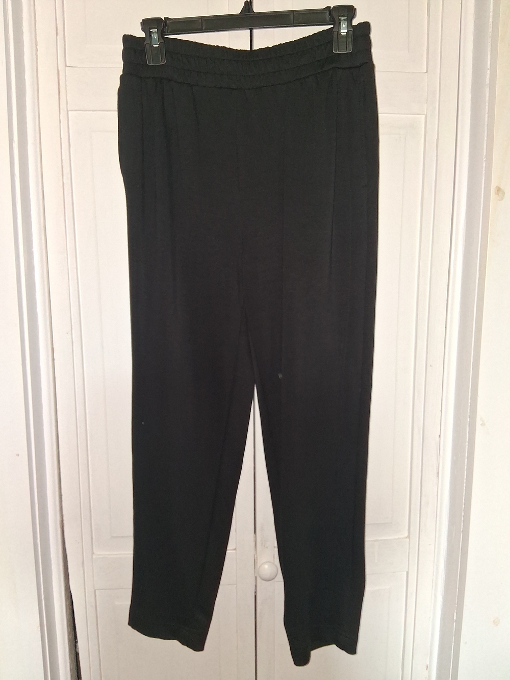 Danskin Women's Luxe Black Elastic-Waist Track Pants